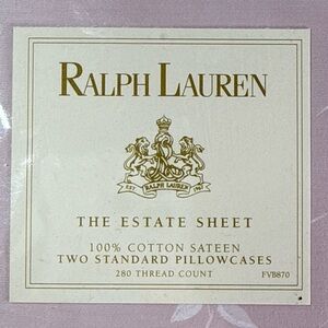 Ralph Lauren The Estate Sheet Two Standard Pillowcases 280 Thread Cotton NIP